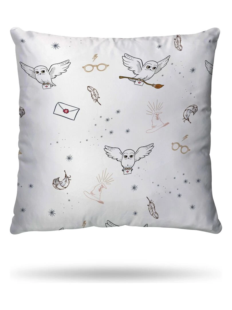 Housse de couette Harry Potter Hedwige 200x200 cm   100% Coton   Ecru