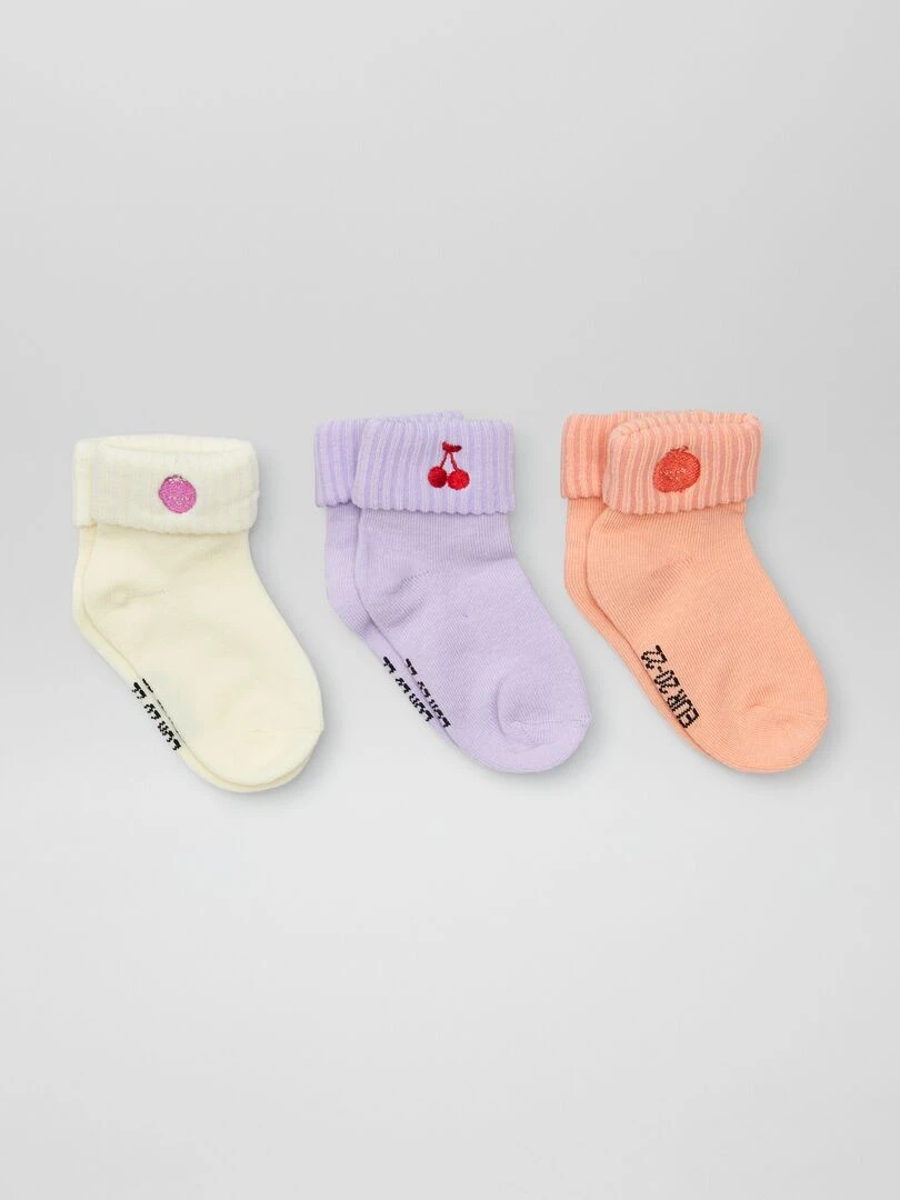 Lot de 2 paires chaussettes Rose