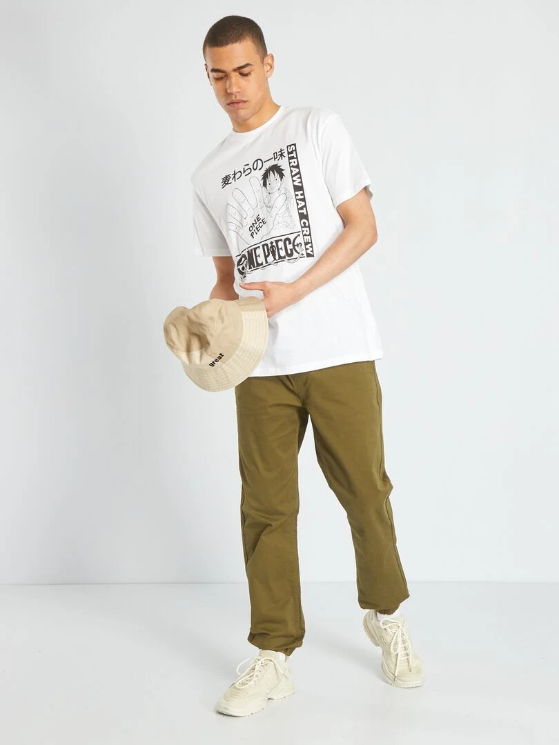 Pantalon esprit 'jogger' Kaki