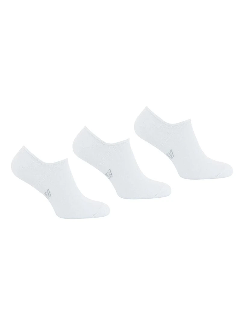 Lot de 3 paires de chaussettes invisibles Eco Pack Blanc