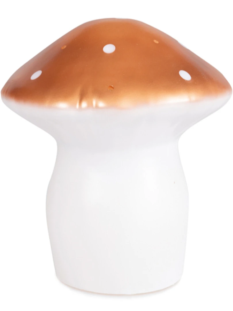 Lampe veilleuse champignon cuivré (25 cm) Marron
