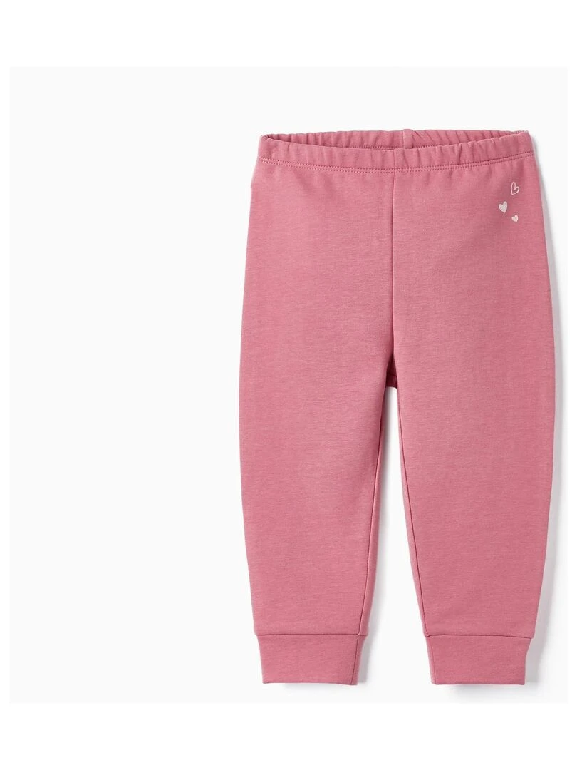Pantalon de sport pour bébé fille 'Hearts' GREAT GOALS GREAT WORLD Rose foncé