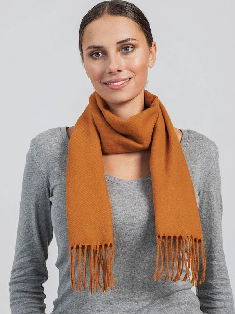 Echarpe Fely Fabriqué en France Marron caramel