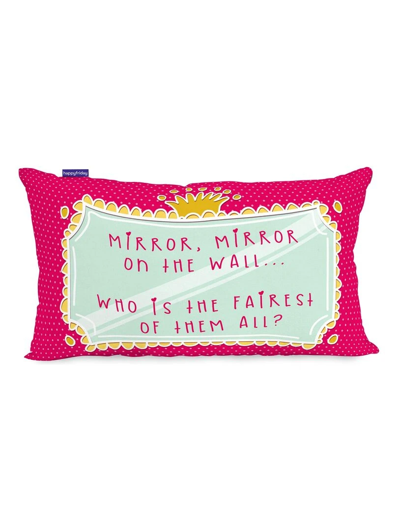 Housse de coussin Mirror mirror "Happyfriday" Blanc