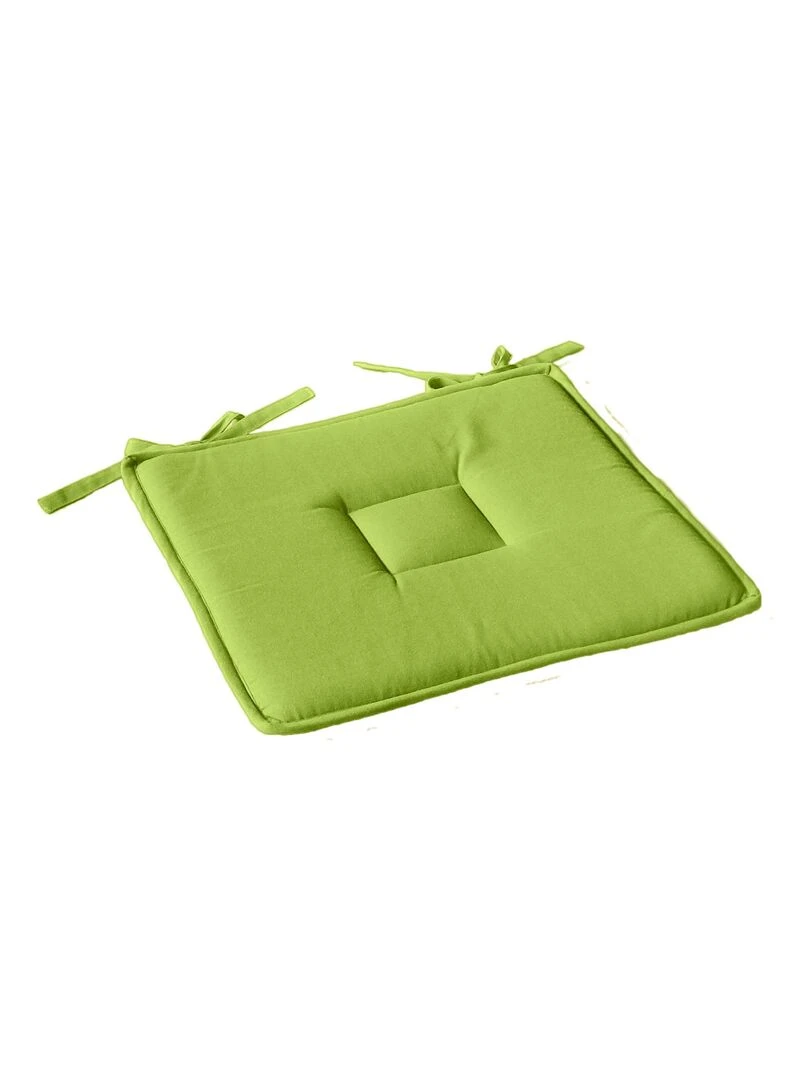 Galette plate unie avec passepoil et nouettes Vert clair