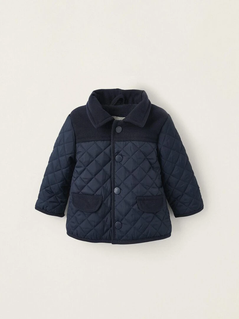 Manteau Matelassé pour Nouveau Né  BALMORAL'S AFTERNOONS   Bleu foncé