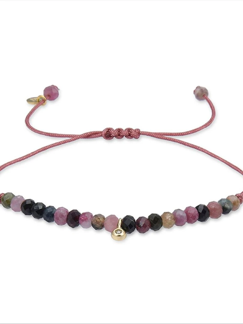 Bracelet  Kasai en argent 925 et cristal multicolore finition plaqué or jaune 18 carats   Multicolore