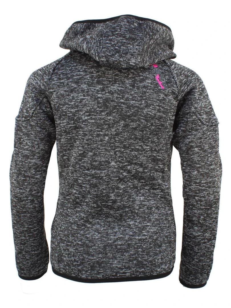 Blouson polaire fille FATORA PEAK MOUNTAIN Noir Noir