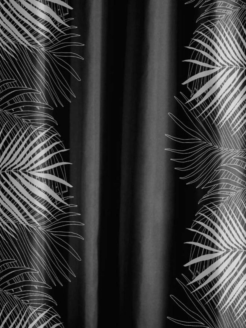 Rideau de douche 180x200 cm Orbella noir argent Noir