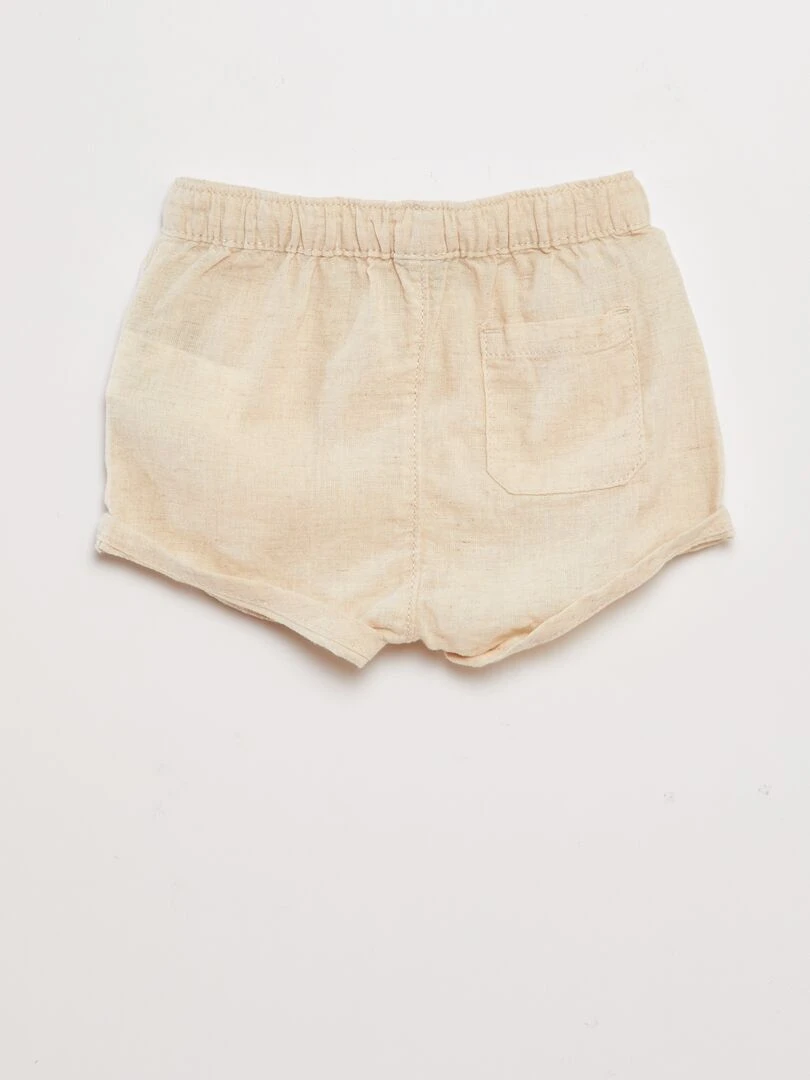 Short en lin mélangé   Ecru