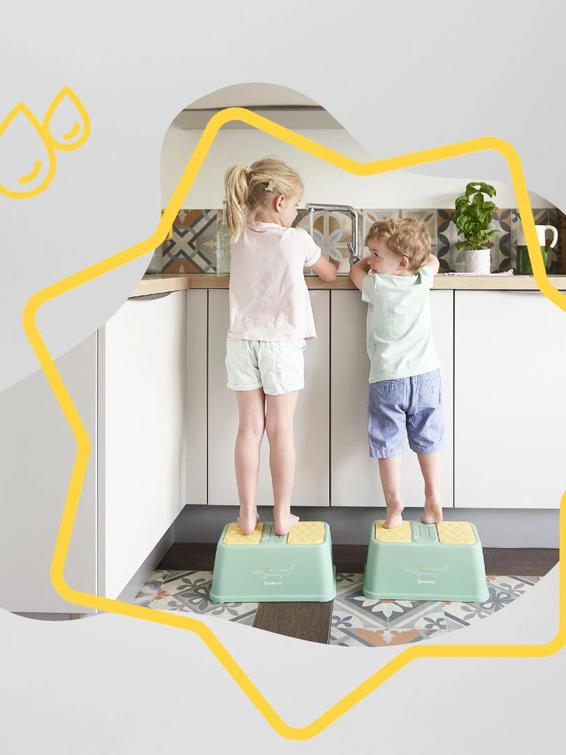 Marche pieds 'Badabulle'   vert/blanc