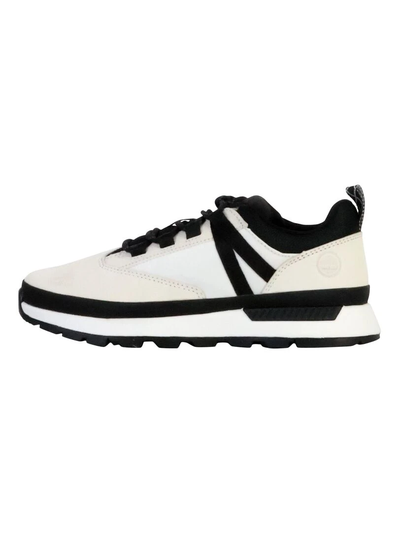 Basket Cuir Enfant Junior Timberland Euro Trekker Blanc