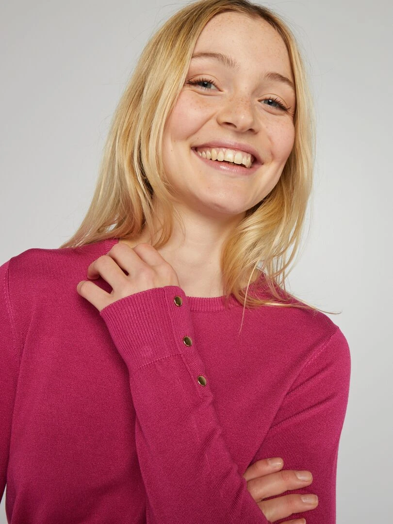 Pull en maille fine   Rose