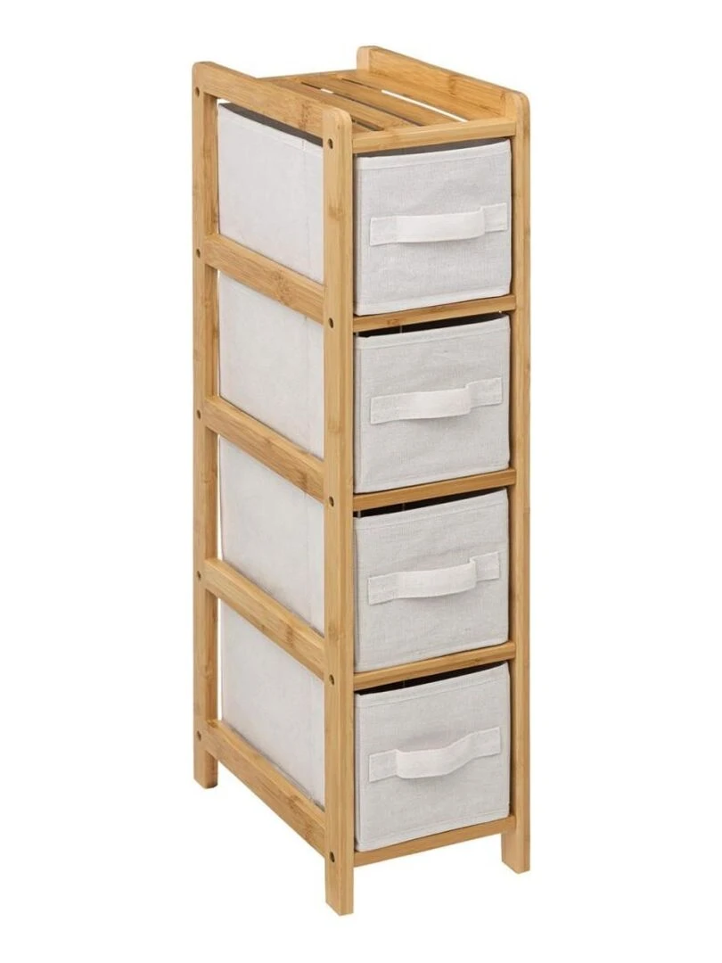 Étagère fine 4 rangements Tidy Box Beige
