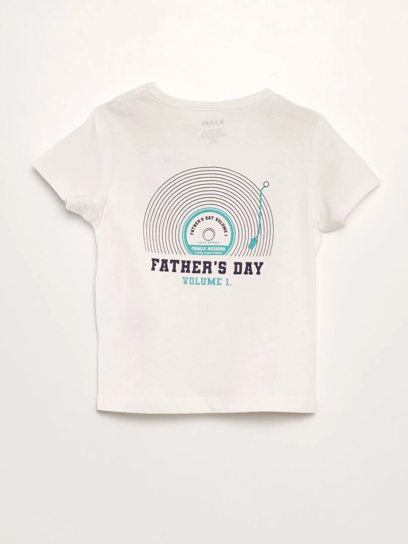 T shirt en coton à message   Blanc