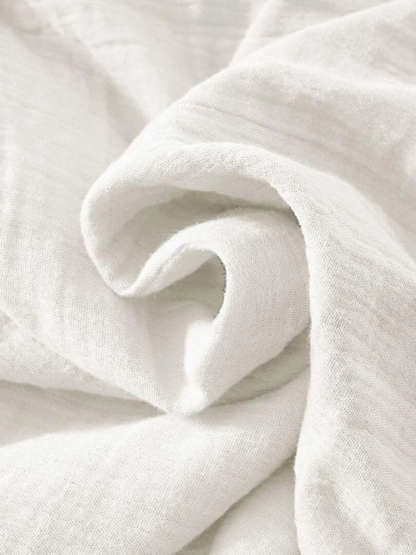 Housse de couette en double Gaze de coton   Blanc