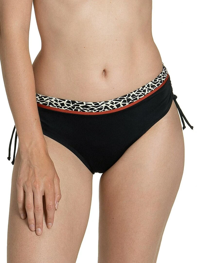 Bas maillot slip de bain côtés froncés Utila Noir