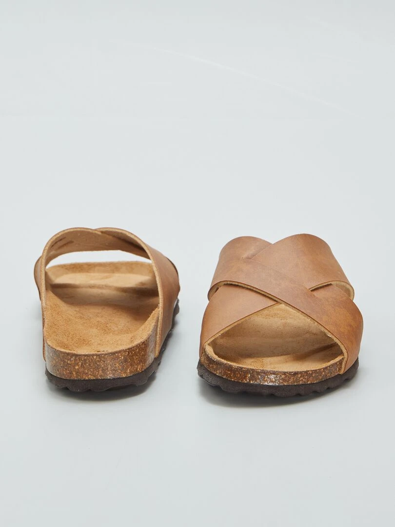 Sandales à brides croisées   Camel