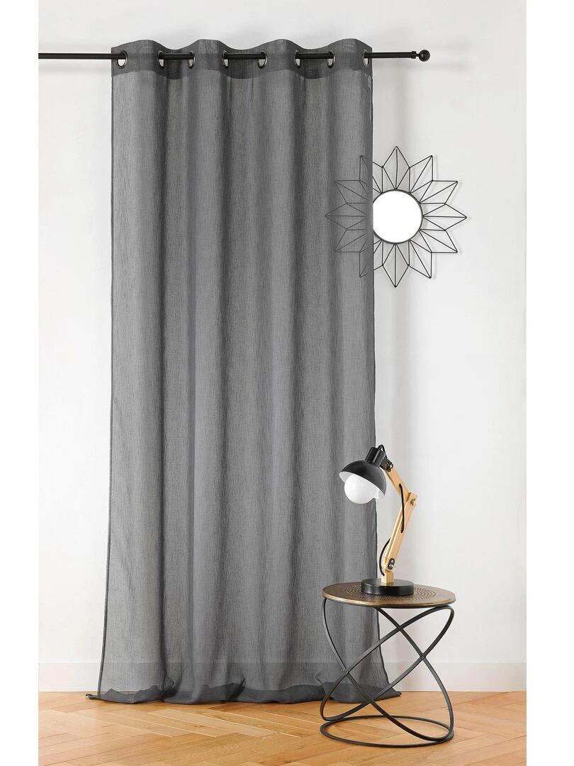 Voilage Effet de rayures gris anthracite