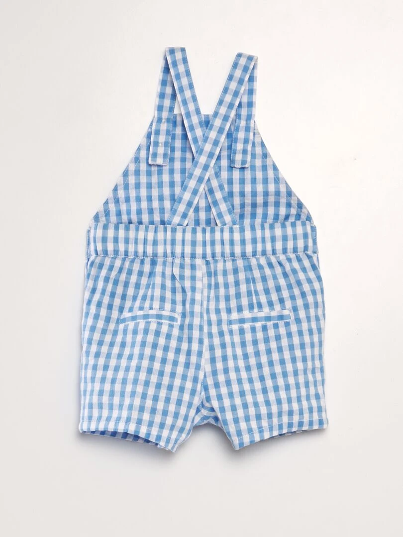 Salopette à carreaux Bleu
