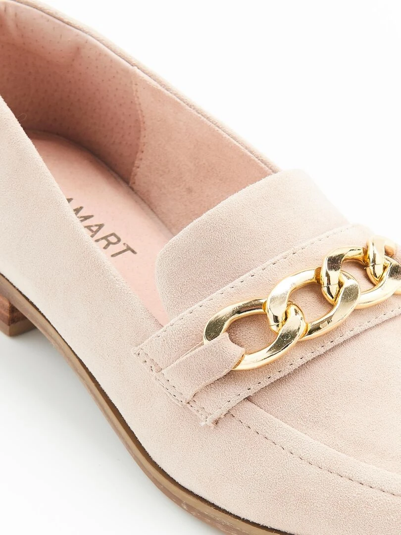 Mocassins aspect nubuck avec boucle   Damart   Taupe