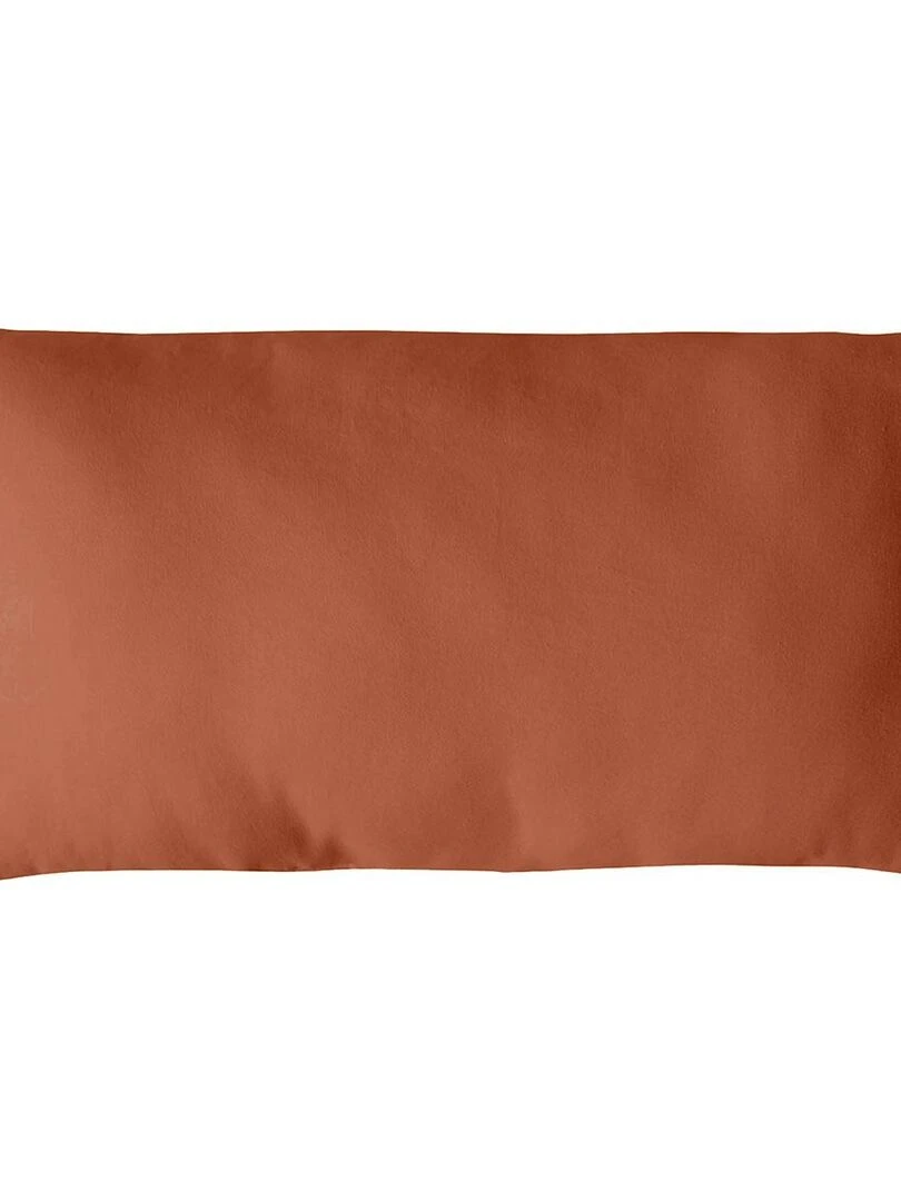 Coussin non déhoussable en coton uni Rouge brique