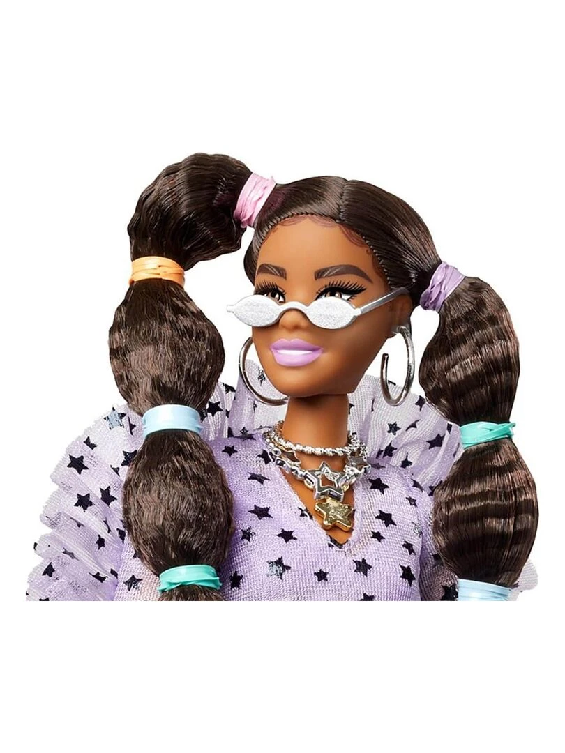 Poupée Barbie Extra : Brune à nattes avec élastiques   N/A