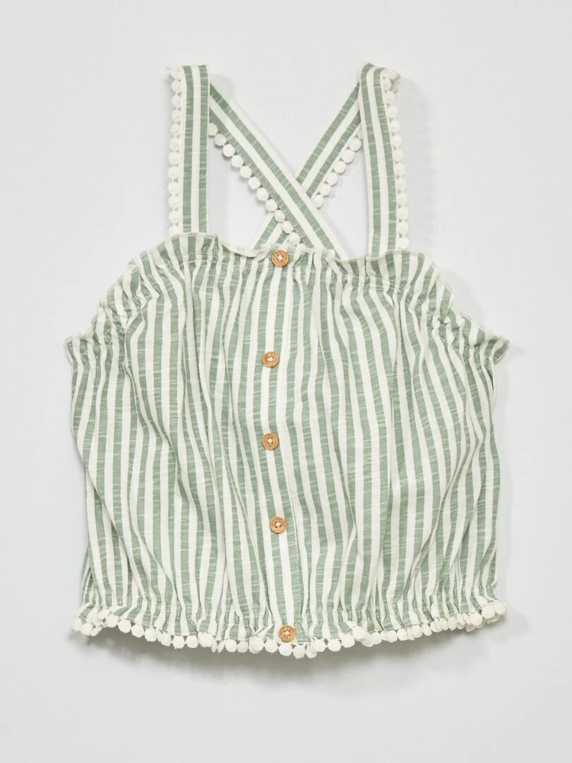 Débardeur rayé   Vert