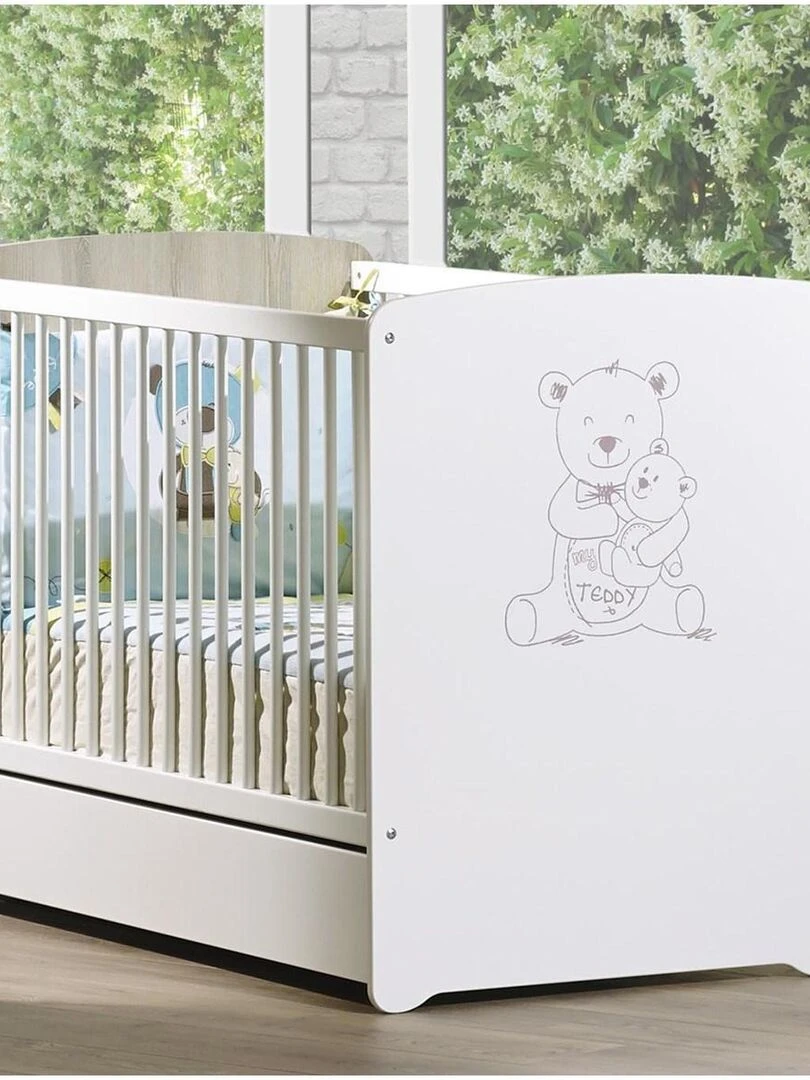 Tiroir pour lit bébé 120x60 en bois blanc BABYPRICE Blanc