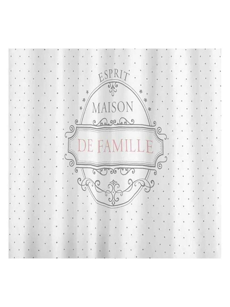 Rideau de douche 180x200 Maison de Famille Blanc
