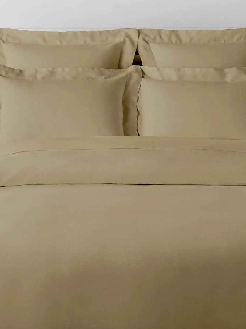 Blanc Avenue Lot De 2 Taies D'oreiller 63x63 Cm Satin De Coton Beige