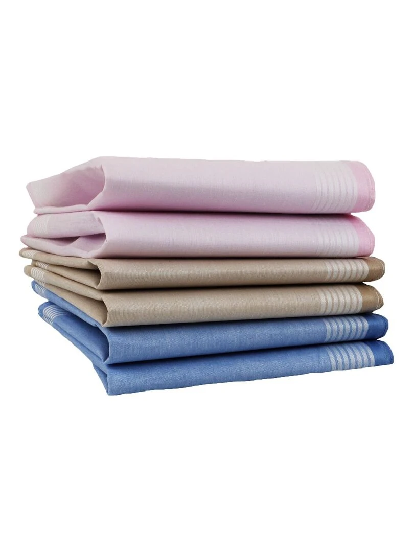 Lot de 6 mouchoirs en tissus imprimés MYA   Multicolore