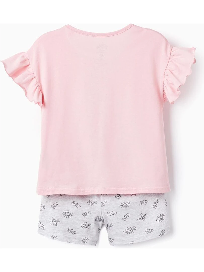 Pyjama En Coton Pour Fille 'Princesses De Disney' manches courtes Rose