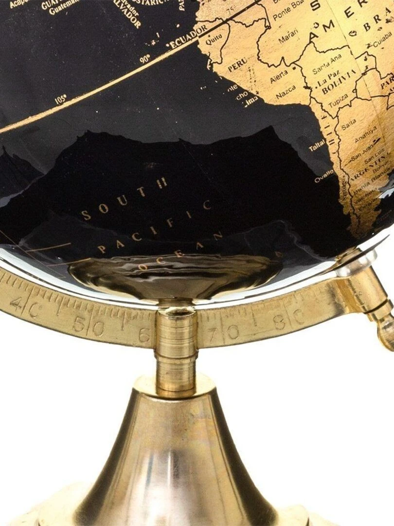Globe terrestre noir et or H33 cm Noir