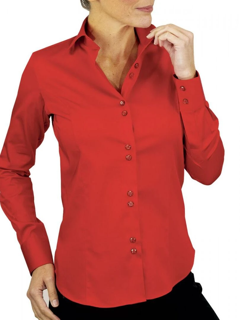 Chemise femme unie CASSY Rouge