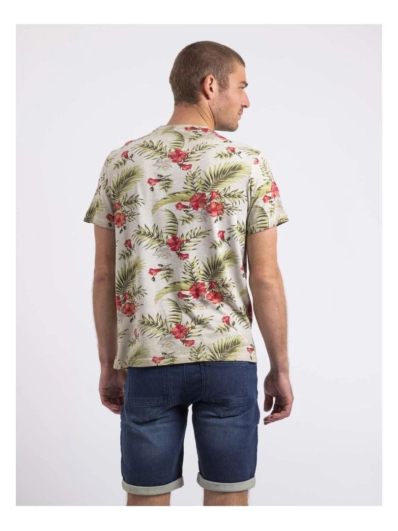 T shirt col rond NOPYOU Beige