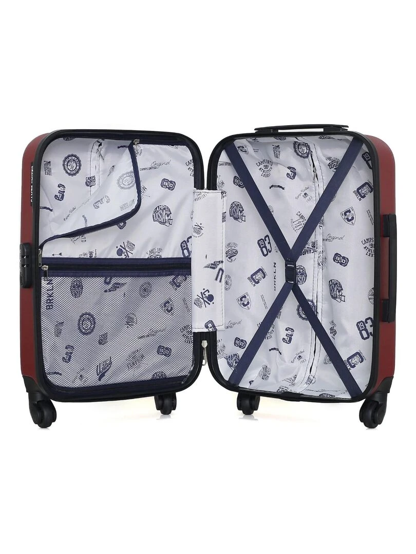 CAMPS UNITED   VALISE CABINE ABS BERKELEY 4 ROUES 55 CM   Bordeaux