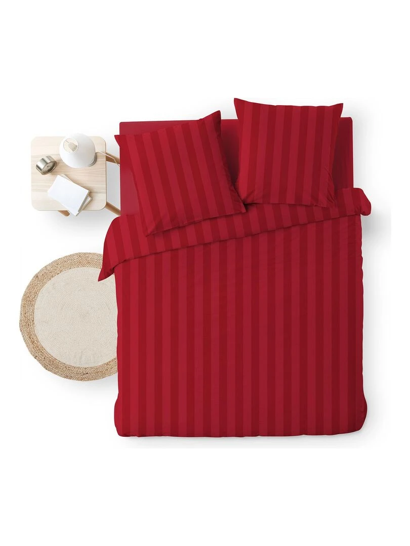 Parure Housse de couette Microfibre satine Collection Cléa Rouge