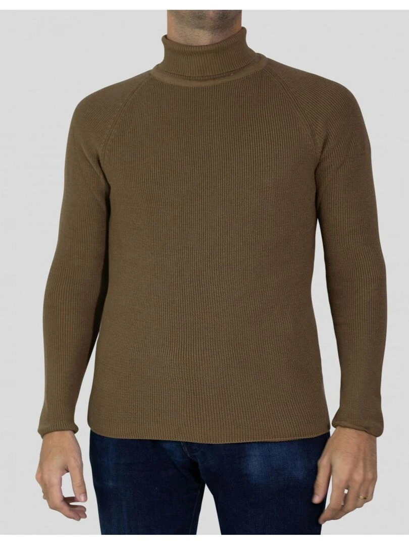 Pull col roulé Kebello   Vert