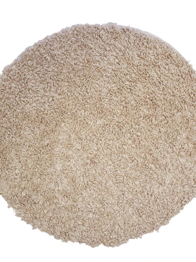 Future Home Tapis rond en polyester beige Beige