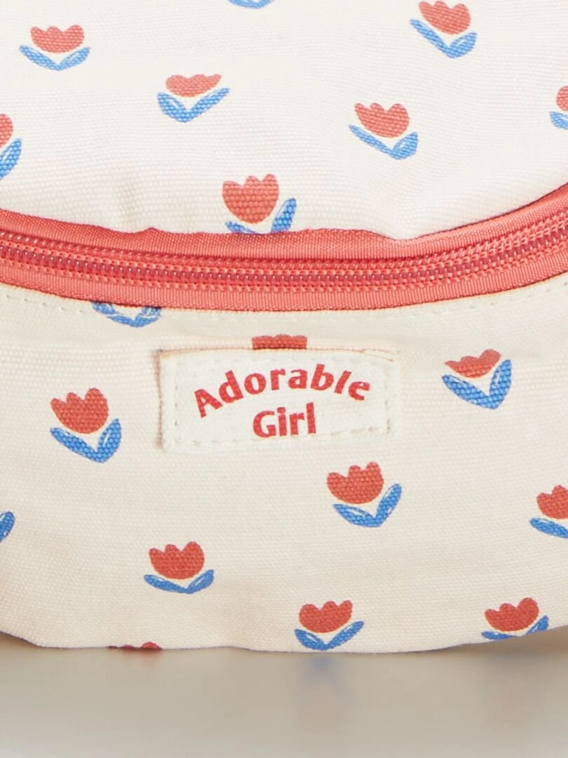 Sac banane en toile imprimée   Rouge