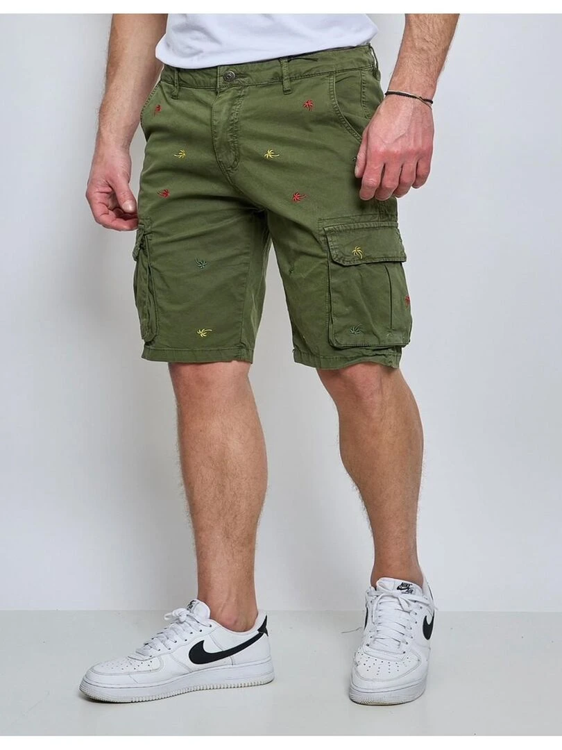 Short Cargo à motifs Kebello Vert