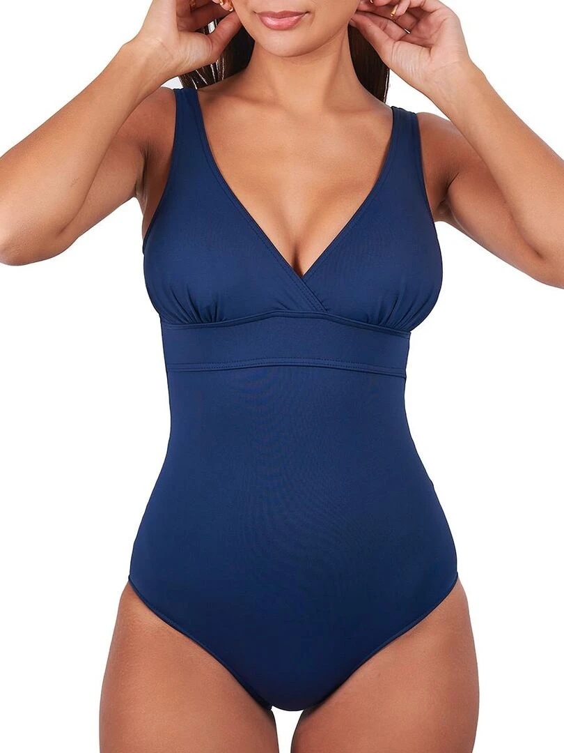 Maillot une pièce rembourrage amovible Marine Bleu