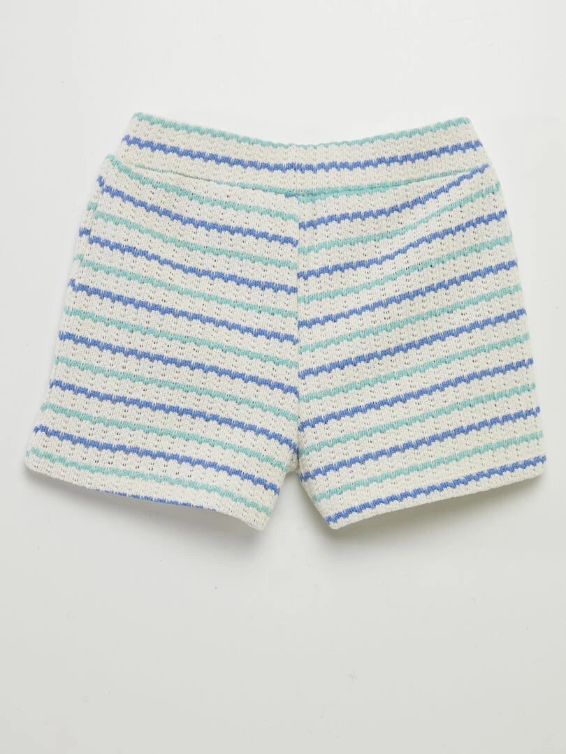 Short en crochet Bleu