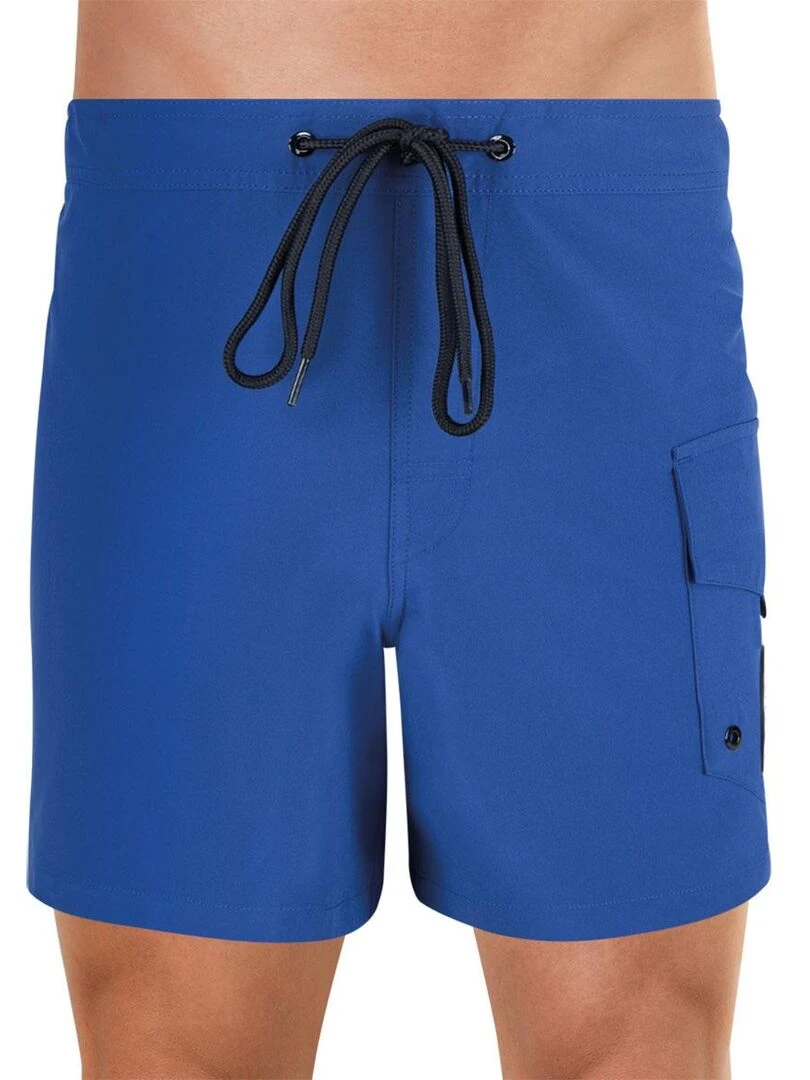 Bermuda de bain medium homme Construction traveler Bleu