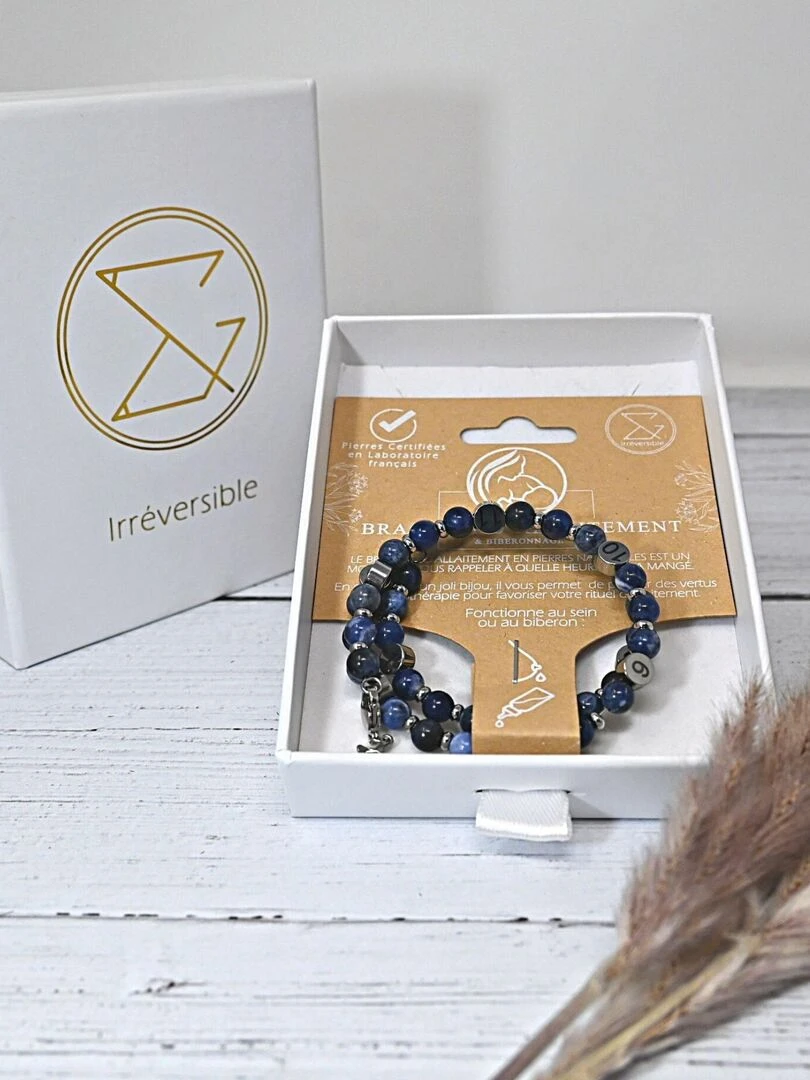 Bracelet d'allaitement   Sodalite   Bleu foncé