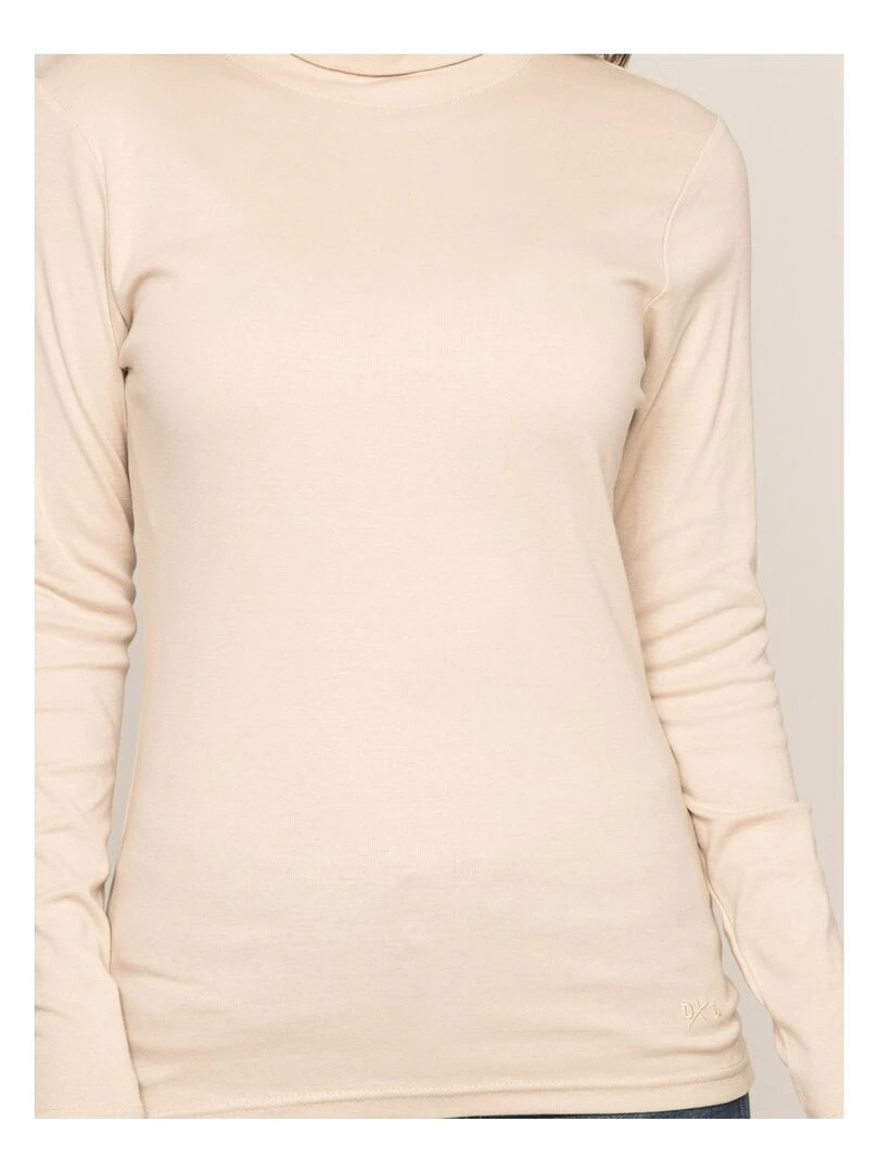 Sous pull col roulé pur coton organique FUSEE   Kaki