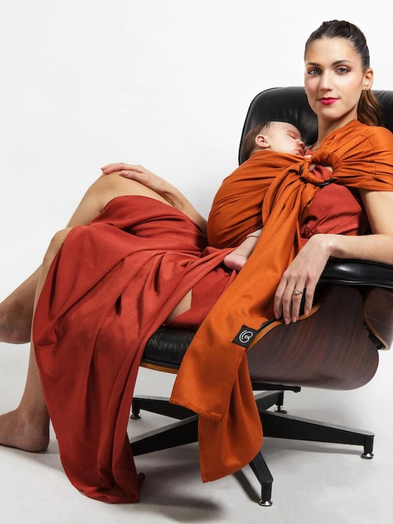 Echarpe Tissée Sans Nœud   Fauve   Marron clair