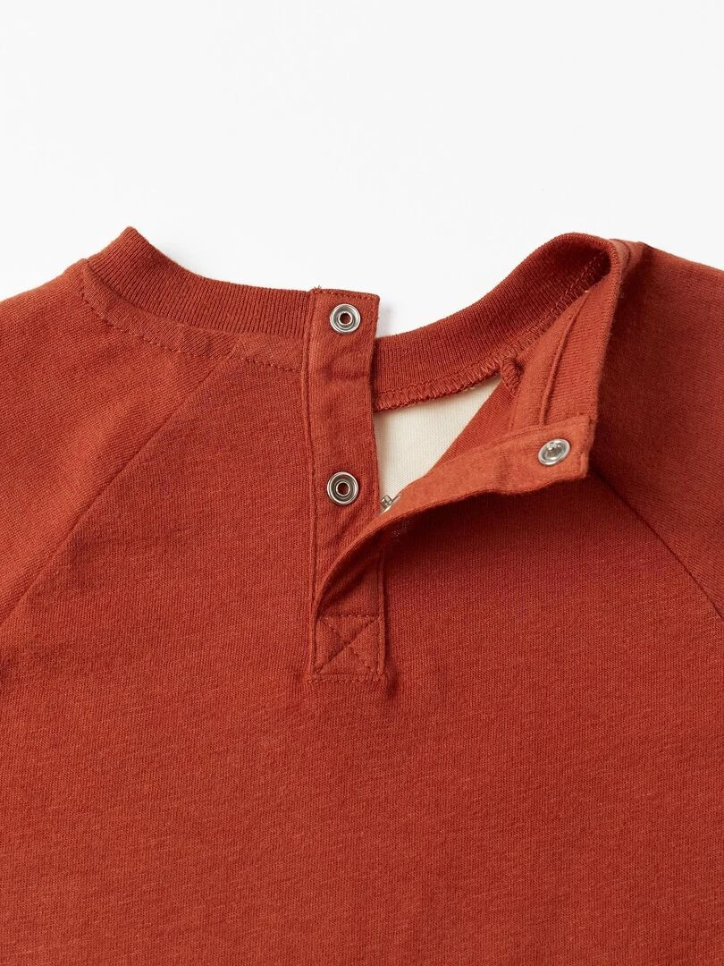 Cotton T Shirt for Baby Boys manches longues  ACE CLUBS   Orange clémentine