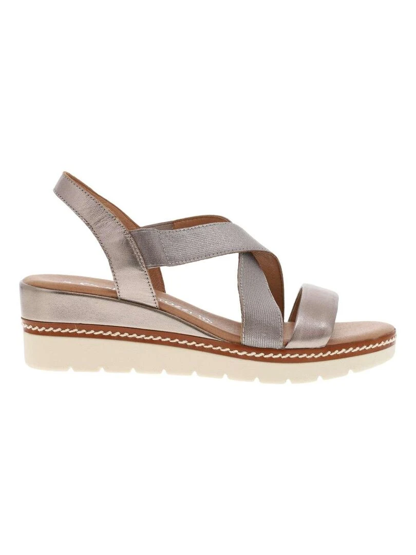 MARCO TOZZI Nu pieds cuir talon semi compensée Rose